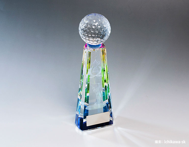 ゴルフクリスタルトロフィー [w-bw-2000]｜トロフィー・メダル・優勝 